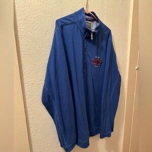 Tommy Bahama Sweatshirt Men Blue Cotton  New York Giants 1/4 Zip Pullover Sz LT